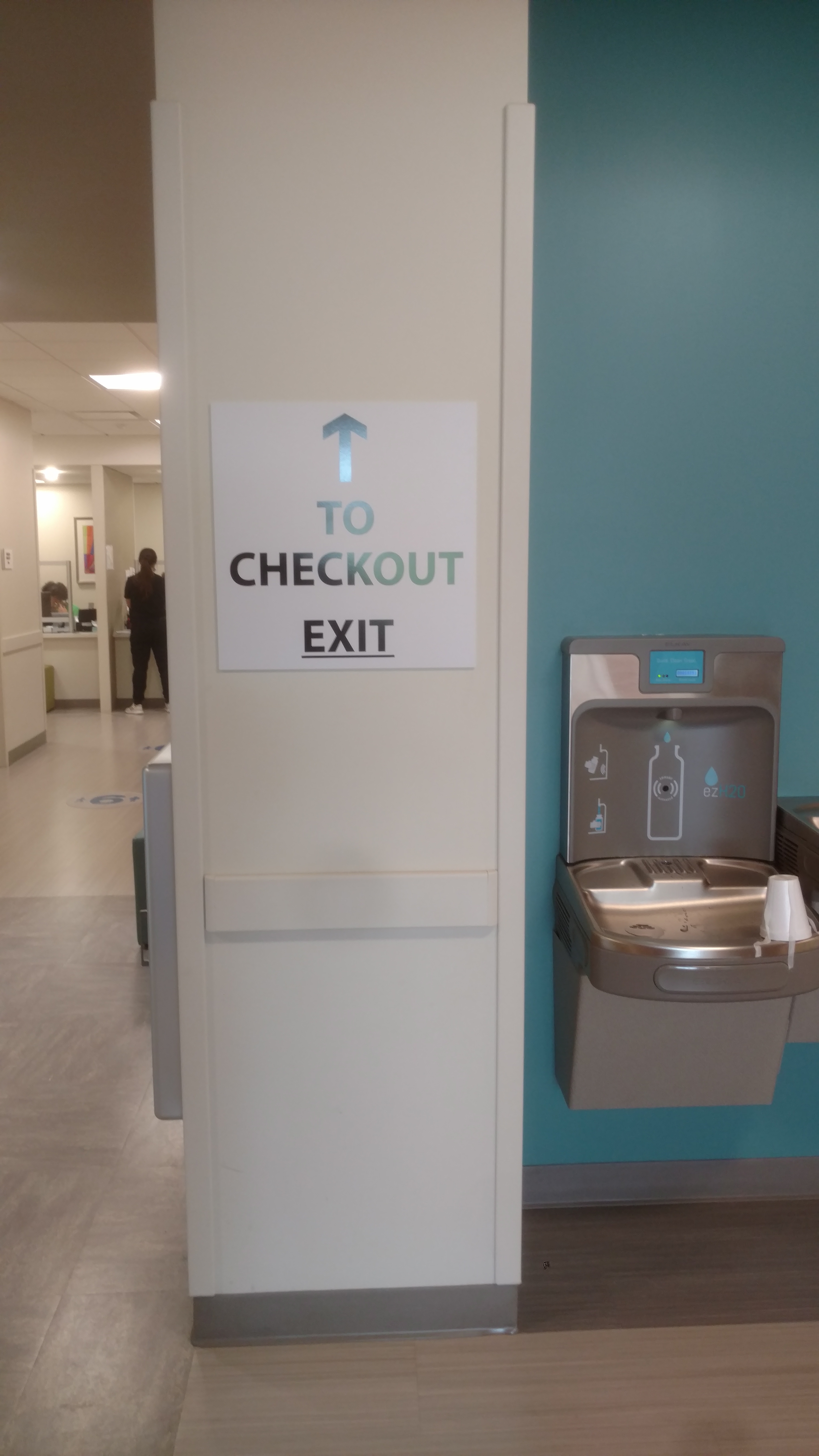 To Checkout Exit signage